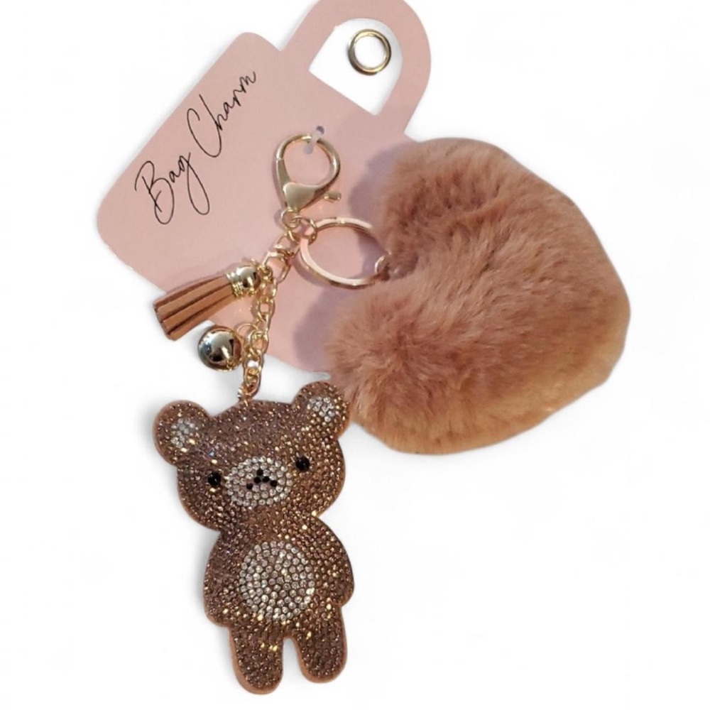 New Brown Teddy Bear Bag Charm